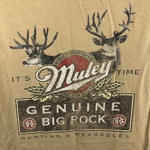 Vintage Big Rock Clothing Company Miller Genuine Draft Logo Early 2000s Y2K 2XL